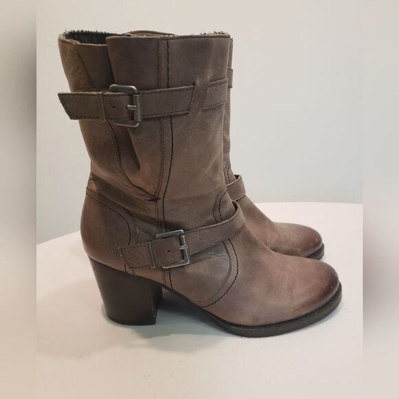 Crown Vintage Leather Boots Size 7.5 - Picture 3 of 9